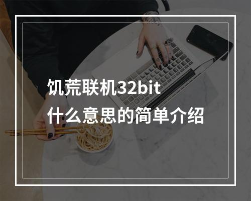 饥荒联机32bit什么意思的简单介绍