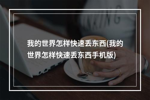 我的世界怎样快速丢东西(我的世界怎样快速丢东西手机版)