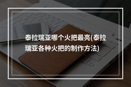 泰拉瑞亚哪个火把最亮(泰拉瑞亚各种火把的制作方法)