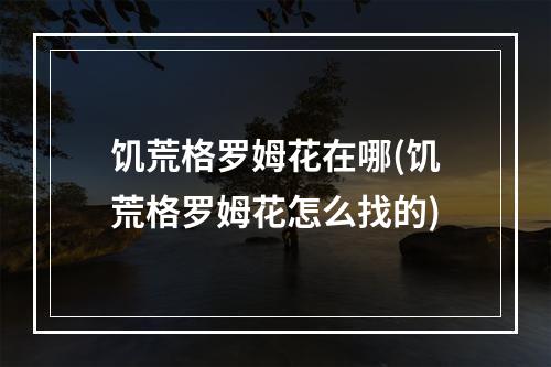 饥荒格罗姆花在哪(饥荒格罗姆花怎么找的)