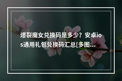 爆裂魔女兑换码是多少？安卓ios通用礼包兑换码汇总[多图]--手游攻略网