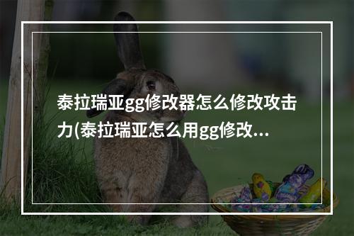 泰拉瑞亚gg修改器怎么修改攻击力(泰拉瑞亚怎么用gg修改器改物品数量)