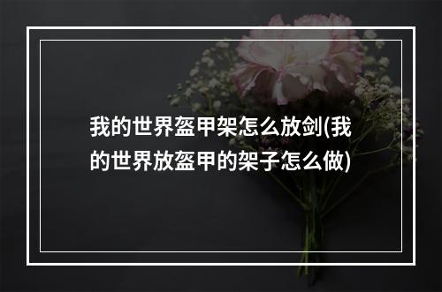 我的世界盔甲架怎么放剑(我的世界放盔甲的架子怎么做)