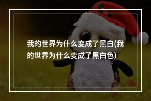 我的世界为什么变成了黑白(我的世界为什么变成了黑白色)