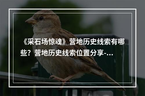 《采石场惊魂》营地历史线索有哪些？营地历史线索位置分享--手游攻略网