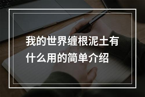 我的世界缠根泥土有什么用的简单介绍