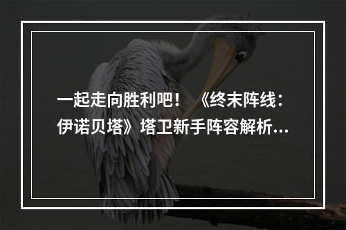 一起走向胜利吧！ 《终末阵线：伊诺贝塔》塔卫新手阵容解析--游戏攻略网