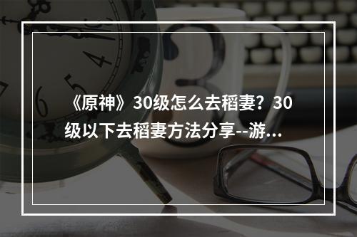 《原神》30级怎么去稻妻？30级以下去稻妻方法分享--游戏攻略网