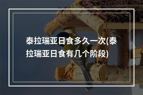 泰拉瑞亚日食多久一次(泰拉瑞亚日食有几个阶段)