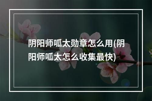 阴阳师呱太勋章怎么用(阴阳师呱太怎么收集最快)