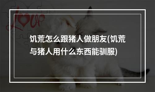 饥荒怎么跟猪人做朋友(饥荒与猪人用什么东西能驯服)