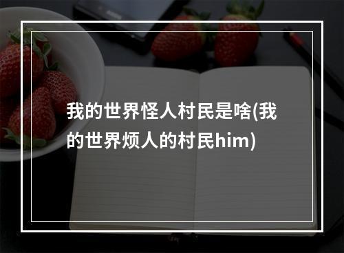 我的世界怪人村民是啥(我的世界烦人的村民him)