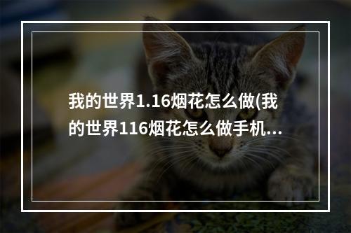 我的世界1.16烟花怎么做(我的世界116烟花怎么做手机版)