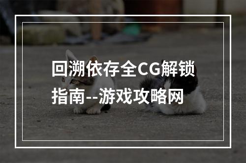 回溯依存全CG解锁指南--游戏攻略网