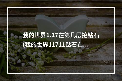 我的世界1.17在第几层挖钻石(我的世界11711钻石在第几层)