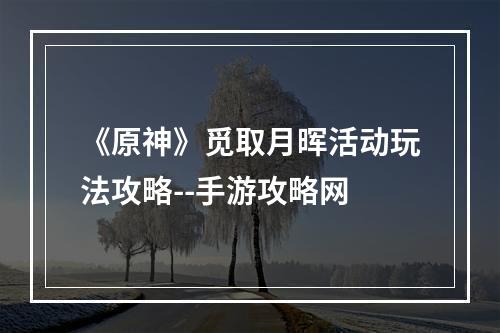 《原神》觅取月晖活动玩法攻略--手游攻略网