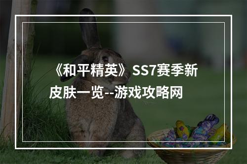 《和平精英》SS7赛季新皮肤一览--游戏攻略网