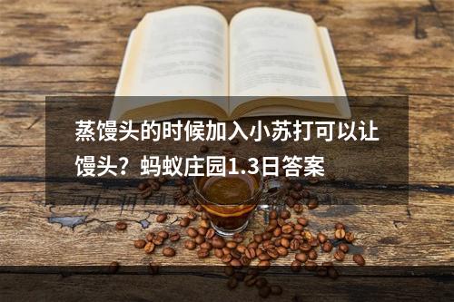 蒸馒头的时候加入小苏打可以让馒头？蚂蚁庄园1.3日答案