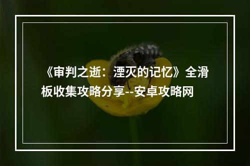 《审判之逝：湮灭的记忆》全滑板收集攻略分享--安卓攻略网