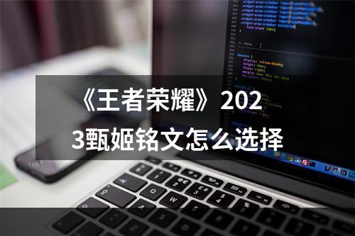 《王者荣耀》2023甄姬铭文怎么选择