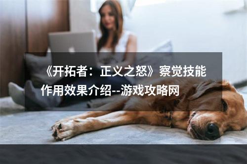 《开拓者：正义之怒》察觉技能作用效果介绍--游戏攻略网