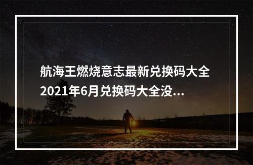 航海王燃烧意志最新兑换码大全 2021年6月兑换码大全没过期--游戏攻略网