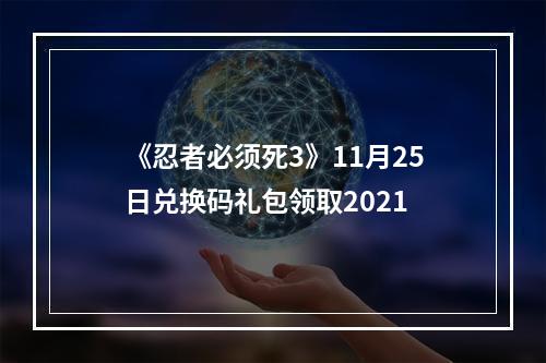 《忍者必须死3》11月25日兑换码礼包领取2021