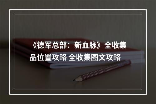 《德军总部：新血脉》全收集品位置攻略 全收集图文攻略