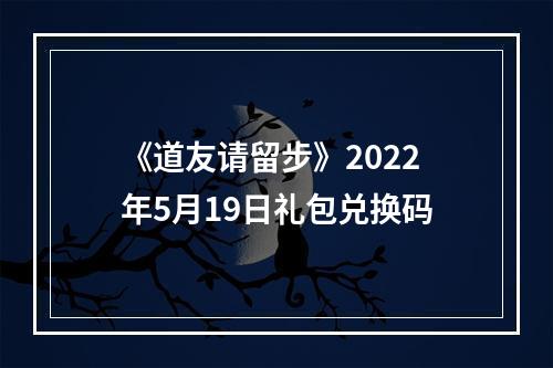 《道友请留步》2022年5月19日礼包兑换码