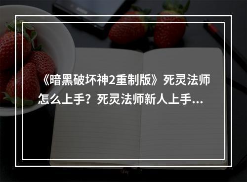 《暗黑破坏神2重制版》死灵法师怎么上手？死灵法师新人上手指南