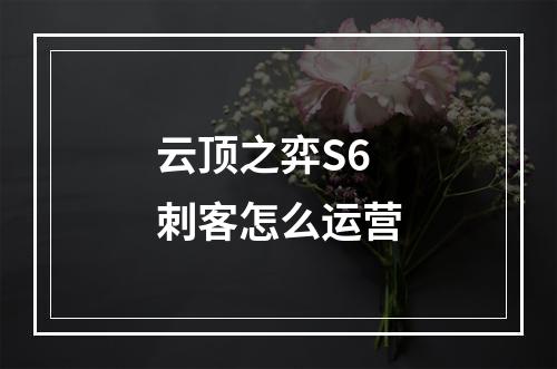 云顶之弈S6刺客怎么运营