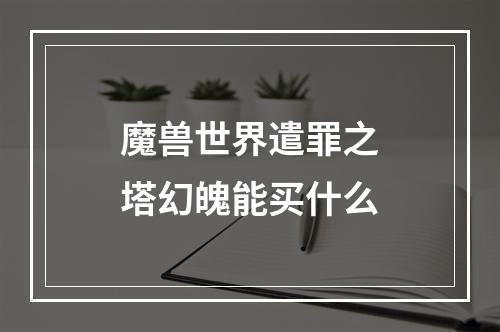 魔兽世界遣罪之塔幻魄能买什么