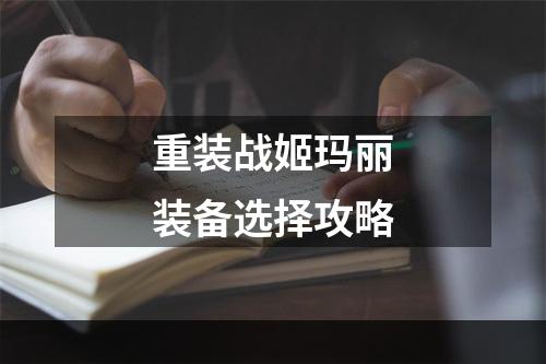 重装战姬玛丽装备选择攻略