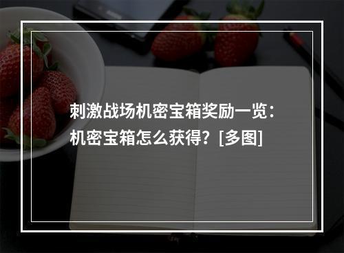 刺激战场机密宝箱奖励一览：机密宝箱怎么获得？[多图]