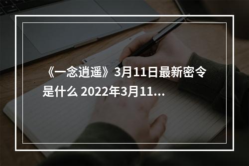 《一念逍遥》3月11日最新密令是什么 2022年3月11日最新密令