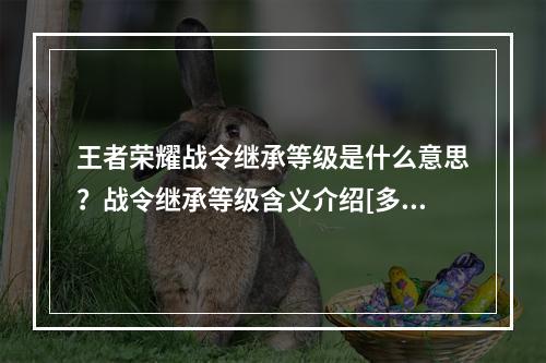 王者荣耀战令继承等级是什么意思？战令继承等级含义介绍[多图]