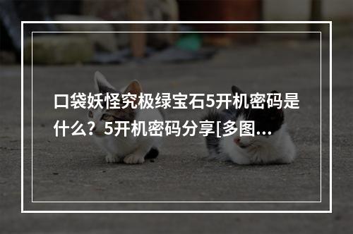 口袋妖怪究极绿宝石5开机密码是什么？5开机密码分享[多图]