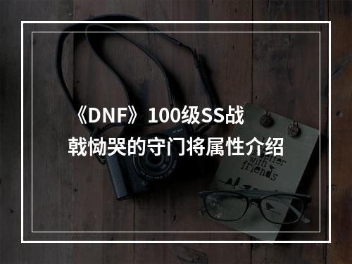 《DNF》100级SS战戟恸哭的守门将属性介绍