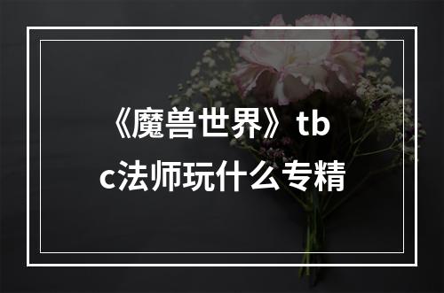 《魔兽世界》tbc法师玩什么专精