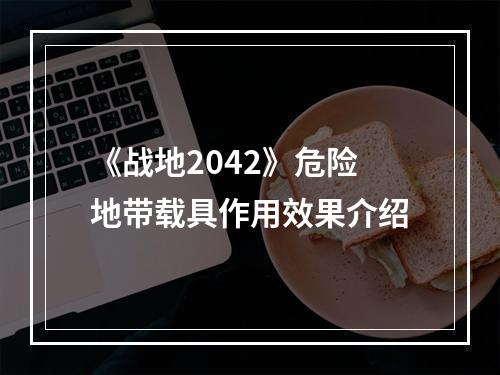 《战地2042》危险地带载具作用效果介绍