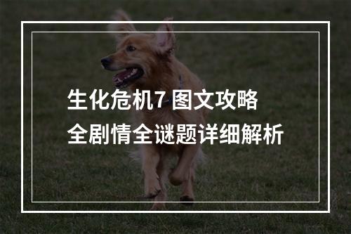 生化危机7 图文攻略 全剧情全谜题详细解析