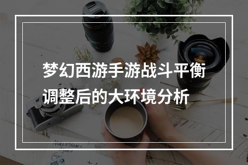 梦幻西游手游战斗平衡调整后的大环境分析