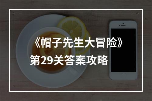 《帽子先生大冒险》第29关答案攻略