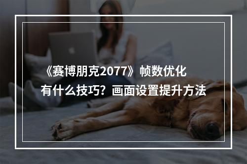 《赛博朋克2077》帧数优化有什么技巧？画面设置提升方法