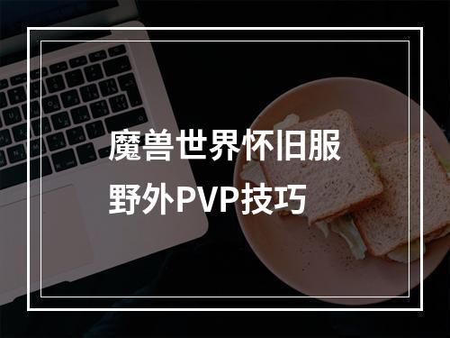 魔兽世界怀旧服野外PVP技巧