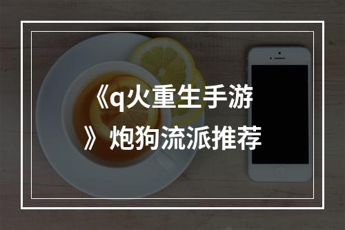 《q火重生手游》炮狗流派推荐