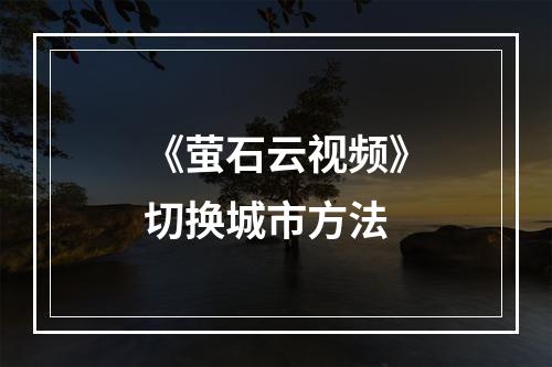 《萤石云视频》切换城市方法