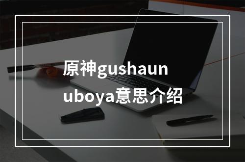 原神gushaunuboya意思介绍