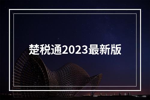 楚税通2023最新版