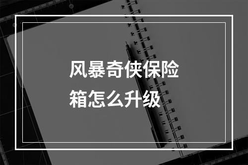 风暴奇侠保险箱怎么升级